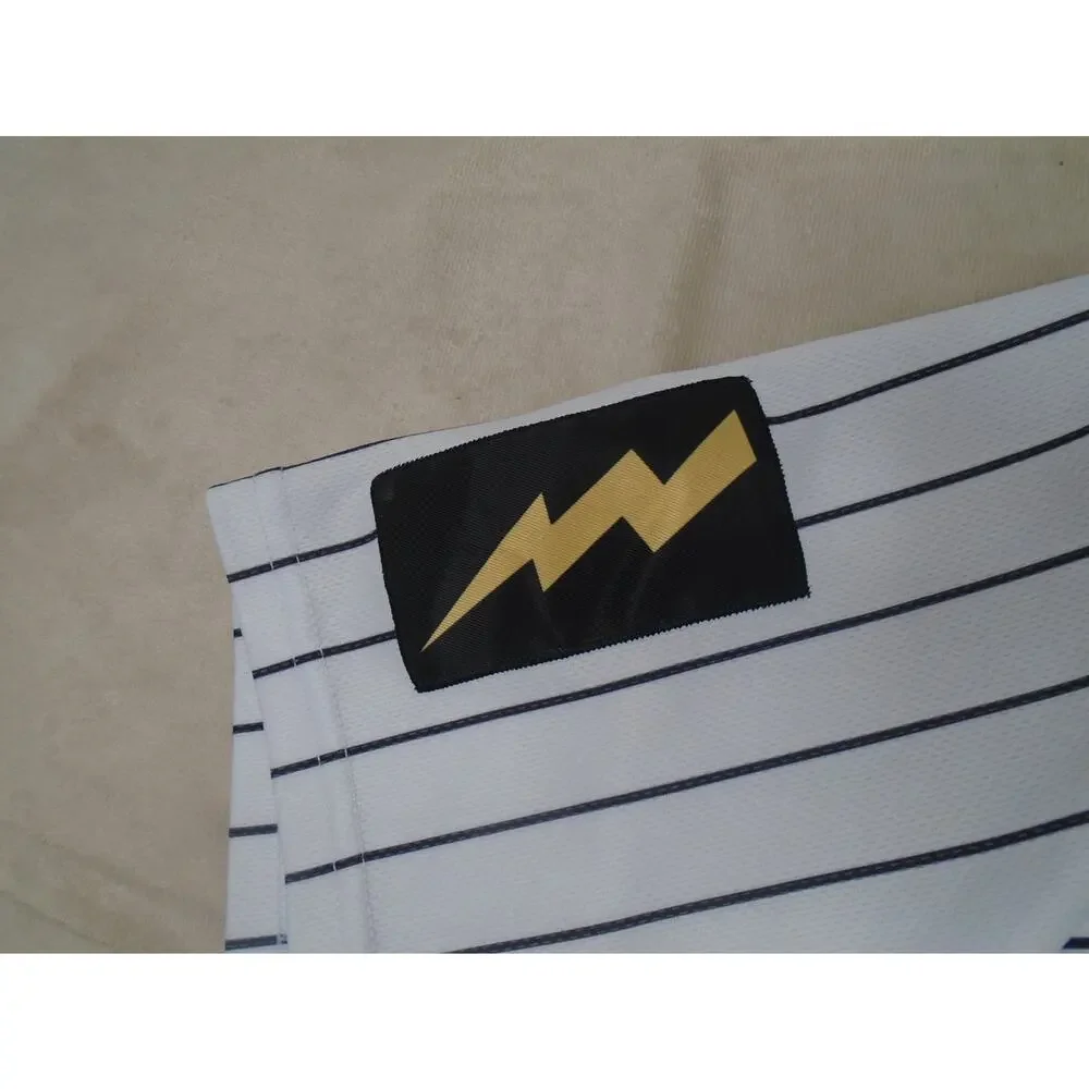 #9 Knights Movie Custom Stitched Baseball Jersey Men's XXXL White Striped - Picture 5 of 12